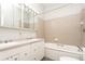 Clean bathroom with double vanity and bathtub at 44 N Lincoln St, Denver, CO 80203