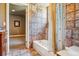 View of a bathroom with tub and shower at 9983 Heather Dr, Castle Rock, CO 80108