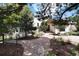 Landscaped front yard with a stone path leading to a modern home's entrance at 3823 Castle Butte, Castle Rock, CO 80109