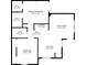 Floor plan showcasing the layout of a house with labeled rooms and dimensions at 1648 S Cole St # B7, Lakewood, CO 80228