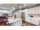 Modern kitchen with island, stainless steel appliances, and white cabinets at 2815 W 25Th Ave # 2, Denver, CO 80211