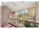 High-ceiling landing overlooking the lower level at 1682 Montane E Dr, Golden, CO 80401