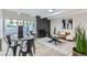 Bright living room features a fireplace and an open floor plan at 555 E 10Th Ave # 3, Denver, CO 80203