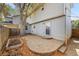 Private backyard with patio and raised garden bed at 1431 Tamarac St, Denver, CO 80220
