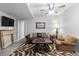 Basement living area with leather sofa and seating at 637 W 174Th Ave, Broomfield, CO 80023