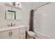 Clean bathroom with white vanity and bathtub at 2452 Shetland Trl, Elizabeth, CO 80107