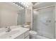 Clean bathroom with shower stall and vanity at 3460 S Poplar St # 307, Denver, CO 80224