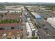 Aerial view showing townhomes and nearby amenities at 453 S Quay St, Lakewood, CO 80226