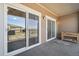 Balcony with sliding glass doors, providing outdoor space at 1170 Olympia Ave # I, Longmont, CO 80504