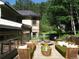 Relaxing patio furniture on a stone patio at 7948 S Turkey Creek Rd, Morrison, CO 80465
