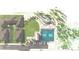 Aerial view of community amenities, including tennis courts and clubhouse at 1871 Grayside Cir, Castle Rock, CO 80109