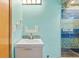 Small bathroom with a vanity and tiled shower at 746 Bow Mountain Rd, Boulder, CO 80304