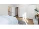 Well-lit bedroom with plenty of closet space and neutral decor at 1133 Race St # 1B, Denver, CO 80206