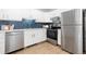 Modern kitchen with stainless steel appliances and white shaker cabinets at 1133 Race St # 1B, Denver, CO 80206