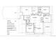 Lower level floor plan with 3 bedrooms, flex room and covered patio at 7142 Lynx Lair Rd, Evergreen, CO 80439