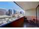 Private balcony with seating, overlooking the city at 1020 15Th St # 9E, Denver, CO 80202
