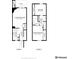 Floor plan showing a two-story home with two bedrooms and two bathrooms at 8140 S Fillmore Cir, Centennial, CO 80122