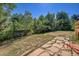 Large backyard with flagstone patio and mature trees at 6034 S Niagara Ct, Centennial, CO 80111