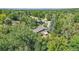 An aerial shot showcasing a home's serene backyard and surrounding neighborhood at 6034 S Niagara Ct, Centennial, CO 80111