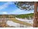 Winter aerial view of property with mountain views at 21849 Cabrini Blvd, Golden, CO 80401