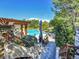 Landscaped backyard with a refreshing pool at 9022 Jason Ct, Boulder, CO 80303