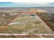 Aerial view of property showing land boundaries at 48155 E 56Th Ave, Bennett, CO 80102