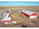 Large red barn with attached garage at 48155 E 56Th Ave, Bennett, CO 80102