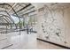 Bike storage area with ample space and large area map mural at 3575 Chestnut Pl # 606, Denver, CO 80216