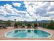 Private pool with mountain views and plenty of space for relaxation at 24503 Chris Dr, Evergreen, CO 80439