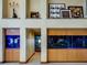 Hallway with built-in aquariums and artwork at 24503 Chris Dr, Evergreen, CO 80439