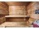 Clean sauna with wooden benches and bucket at 2990 E 17Th Ave # 2303, Denver, CO 80206