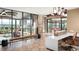 Modern community lobby with seating area and fireplace, offering a welcoming atmosphere at 4769 Weitbrec Ln, Castle Rock, CO 80104