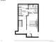 Basement floor plan with bedroom, bath, and laundry at 12162 Bannock Cir # B, Denver, CO 80234