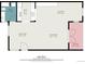 Floor plan showcasing a spacious living room, bedroom, and balcony at 910 Santa Fe Dr # 19, Denver, CO 80204