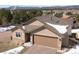 Aerial view of a house, highlighting its design and curb appeal at 1516 Piney Hill Pt, Monument, CO 80132