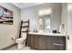 Modern bathroom with floating vanity and walk-in shower at 4200 W 17Th Ave # 235, Denver, CO 80204