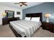 Main bedroom with king bed, dresser, and mountain views at 246 Broken Lance Dr # 503, Breckenridge, CO 80424