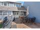 Deck with hot tub and patio furniture at 8099 S Trinchera Peak, Littleton, CO 80127