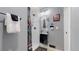 Small bathroom with a shower and updated fixtures at 638 S Lincoln St, Denver, CO 80209
