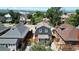 Aerial view showcasing the house and neighborhood at 638 S Lincoln St, Denver, CO 80209