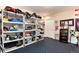 Basement storage room with shelving units at 2916 Hiwall Ct, Castle Rock, CO 80109