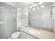 Clean bathroom with shower and updated vanity at 3465 S Poplar St # 308, Denver, CO 80224