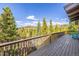 Deck overlooking scenic mountain views at 537 Moonstone Rd, Breckenridge, CO 80424