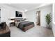 Comfortable bedroom with a double bed and plenty of light at 1420 Pierce St, Lakewood, CO 80214