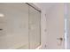 Clean bathroom with a glass-enclosed shower at 801 E Radcliff Ave, Englewood, CO 80113