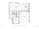 First floor plan showing a living room, kitchen, bedroom, bathroom, and garage at 3302 N Highlands Creek Pkwy, Aurora, CO 80019