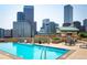 Enjoy the rooftop pool with city views at 2001 Lincoln St # 722, Denver, CO 80202