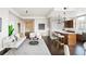 Open concept living room and kitchen at 2001 Lincoln St # 722, Denver, CO 80202