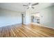 Living room with hardwood floors and open kitchen at 2100 N Franklin St # 8, Denver, CO 80205