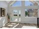 Bright entryway with modern door and large windows offering scenic views at 11251 Forest Hills Dr, Parker, CO 80138